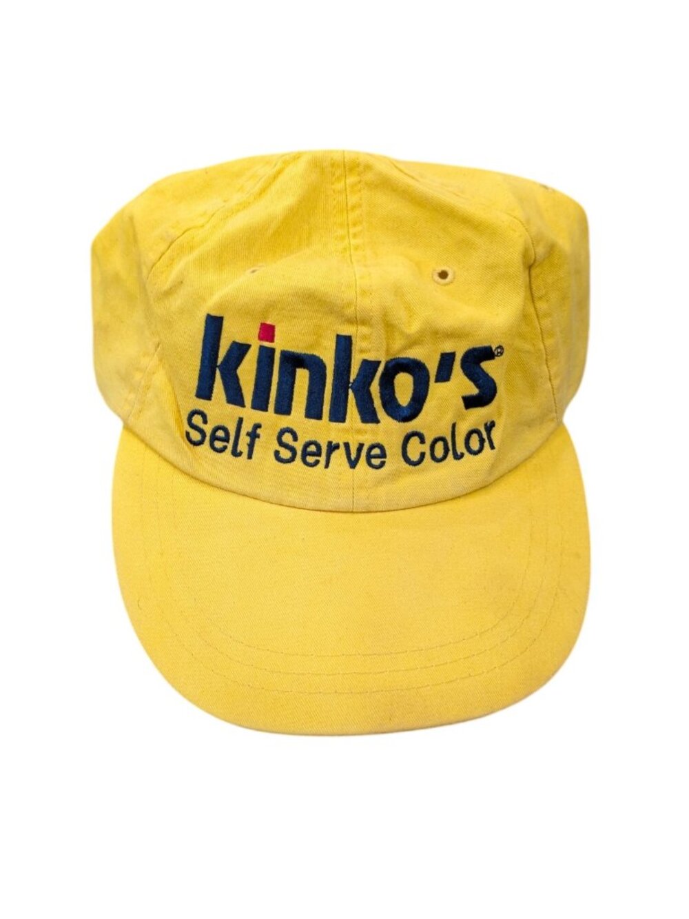 Vintage 90s Kinko's Copy Employee Uniform Hat Cap Strapback Promo Adams